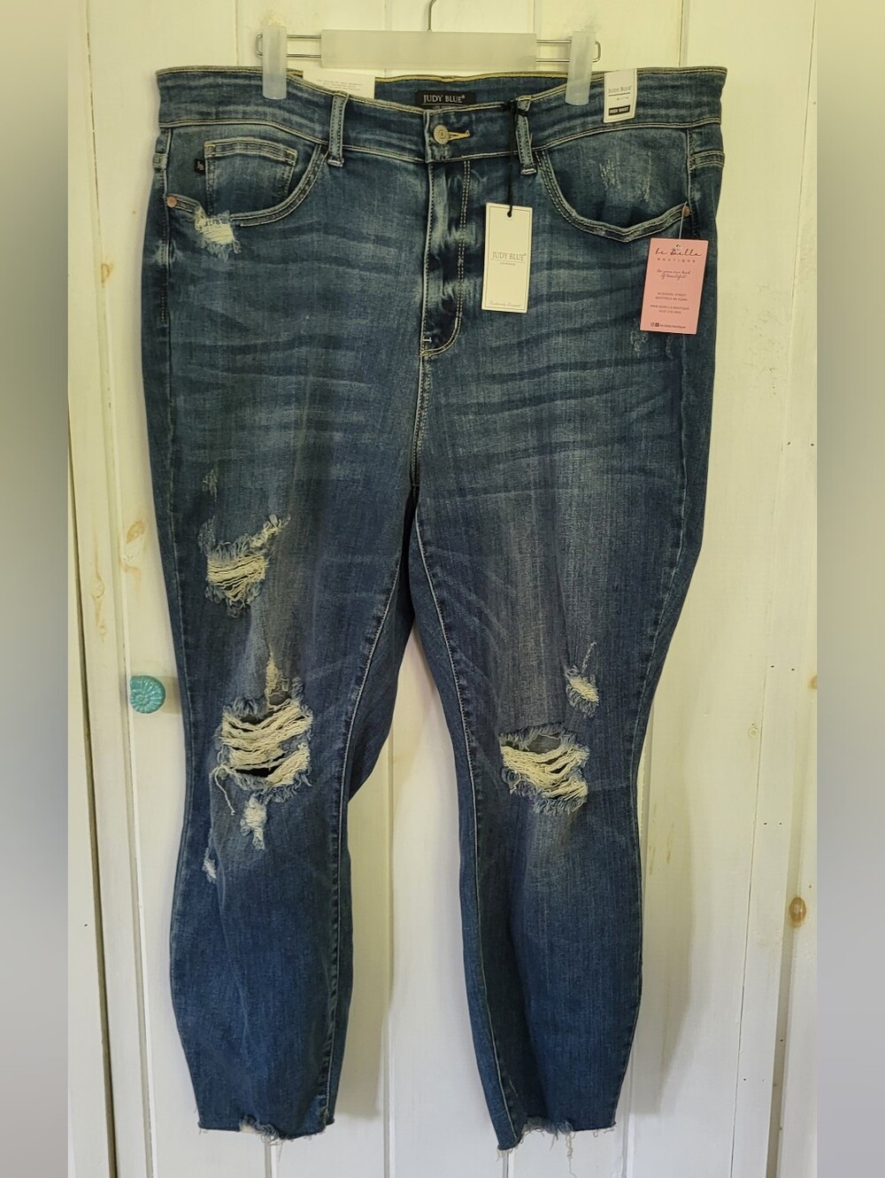 Judy Blue Relaxed Fit High Waist Distressed Jeans